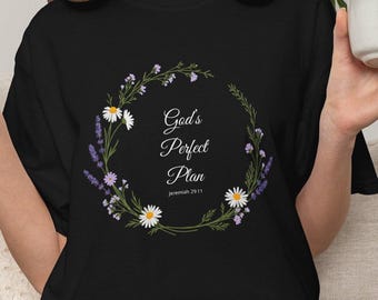 God's Plan T-Shirt | Faith Christian Scripture Religious Shirt | Jesus Lover Gift | Church Group Apparel | Faith-Based Apparel