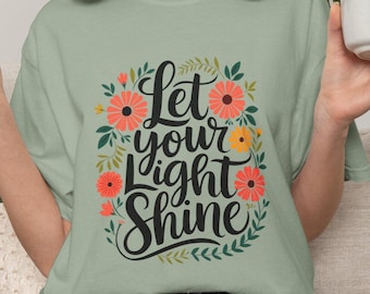 Faith-Based Shirt | Christian Graphic Apparel | Inspirational Tee | Bible Floral T-shirt | Jesus Lover Tee | Church Religious Shirt