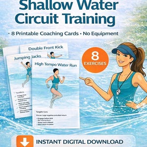 Aquafitness-training | Ondiepwatercircuit, handleiding voor instructeur (pdf-patroon)