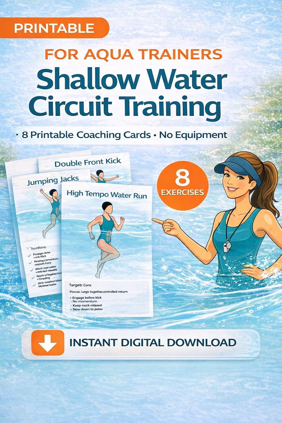 Hydro Exercise Program Pdf Aqua Fitness Workout | Shallow Water Circuit, Instructor Guide (PDF ...