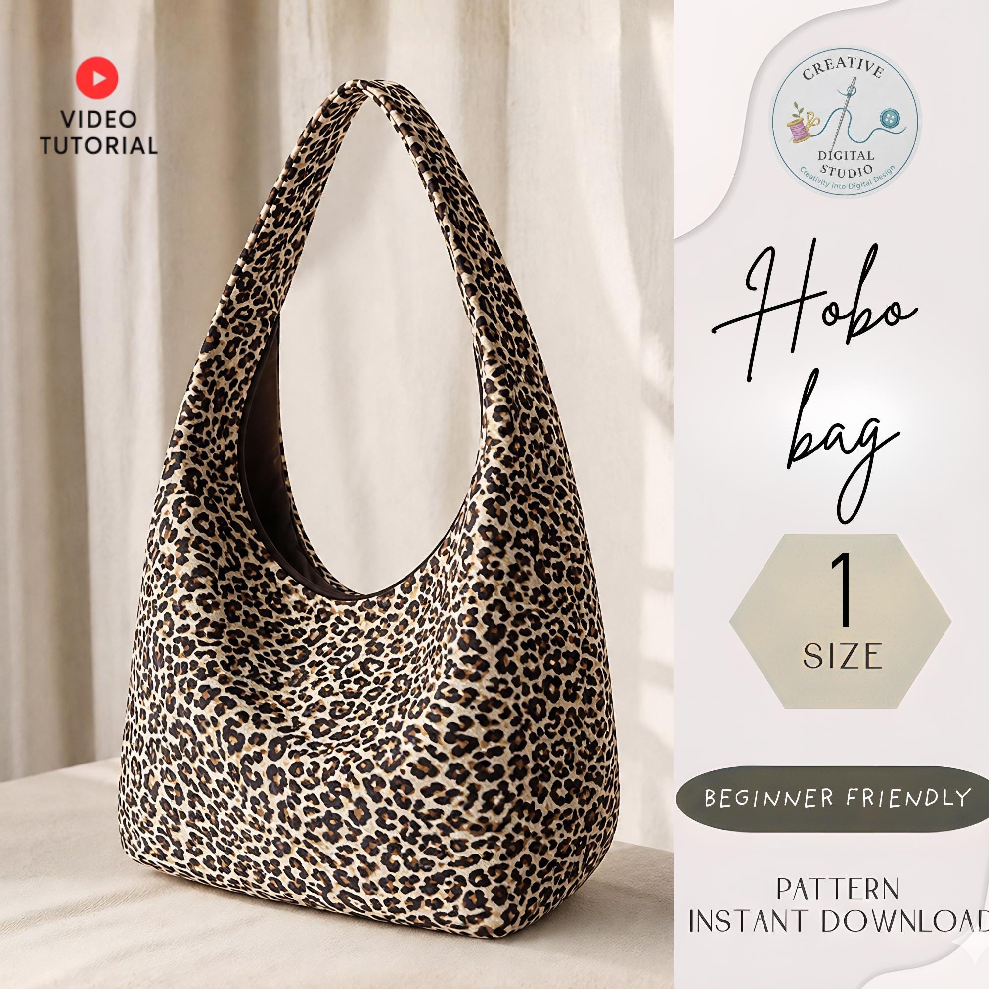 Sage Hobo Bag PDF Sewing Pattern | Slouchy Shoulder Tote Tutorial ...