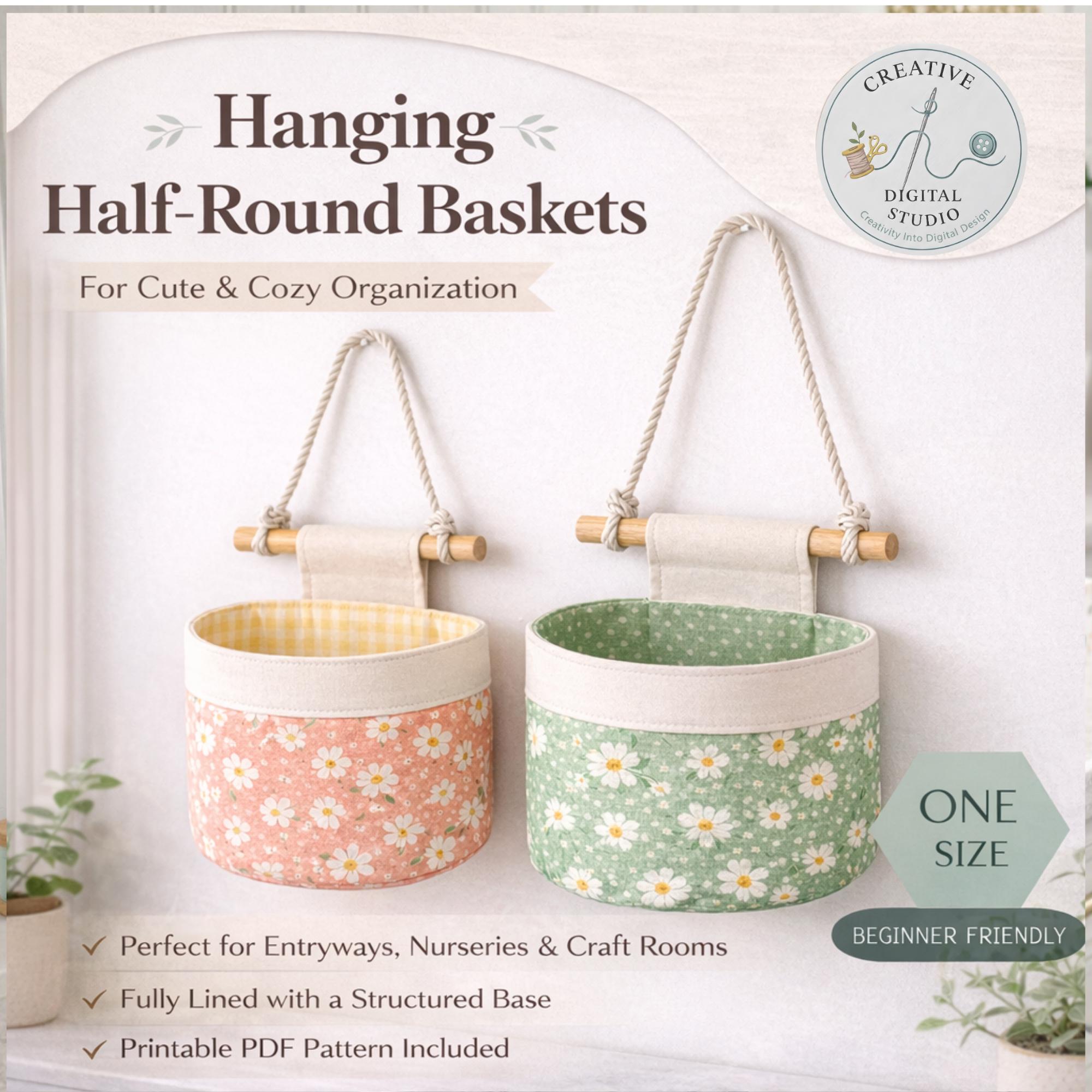 Hanging Basket Sewing Pattern PDF, Fabric Storage Pod, Nursery ...