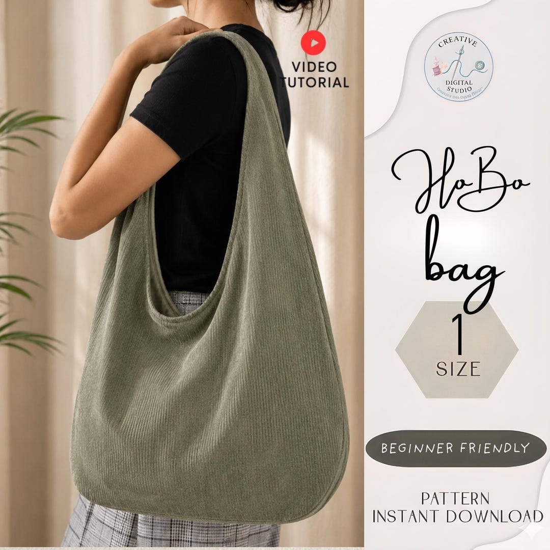Sage Hobo Bag PDF Sewing Pattern | Slouchy Shoulder Tote Tutorial ...