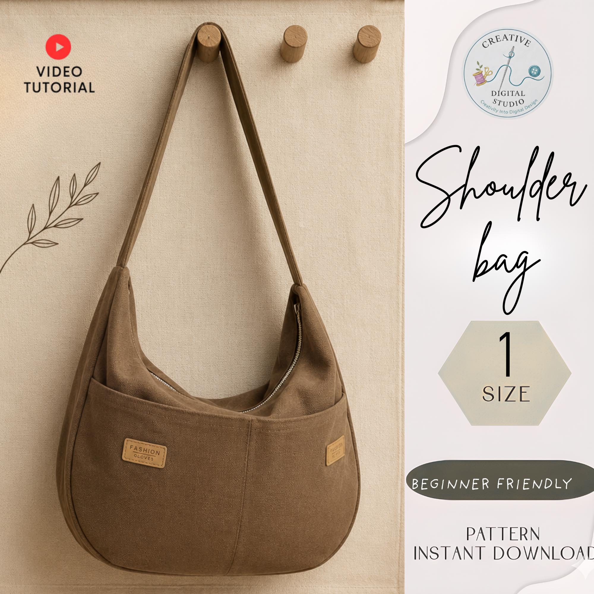 Shoulder Bag Sewing Pattern PDF | Slouchy Hobo Bag Pattern | Beginner ...