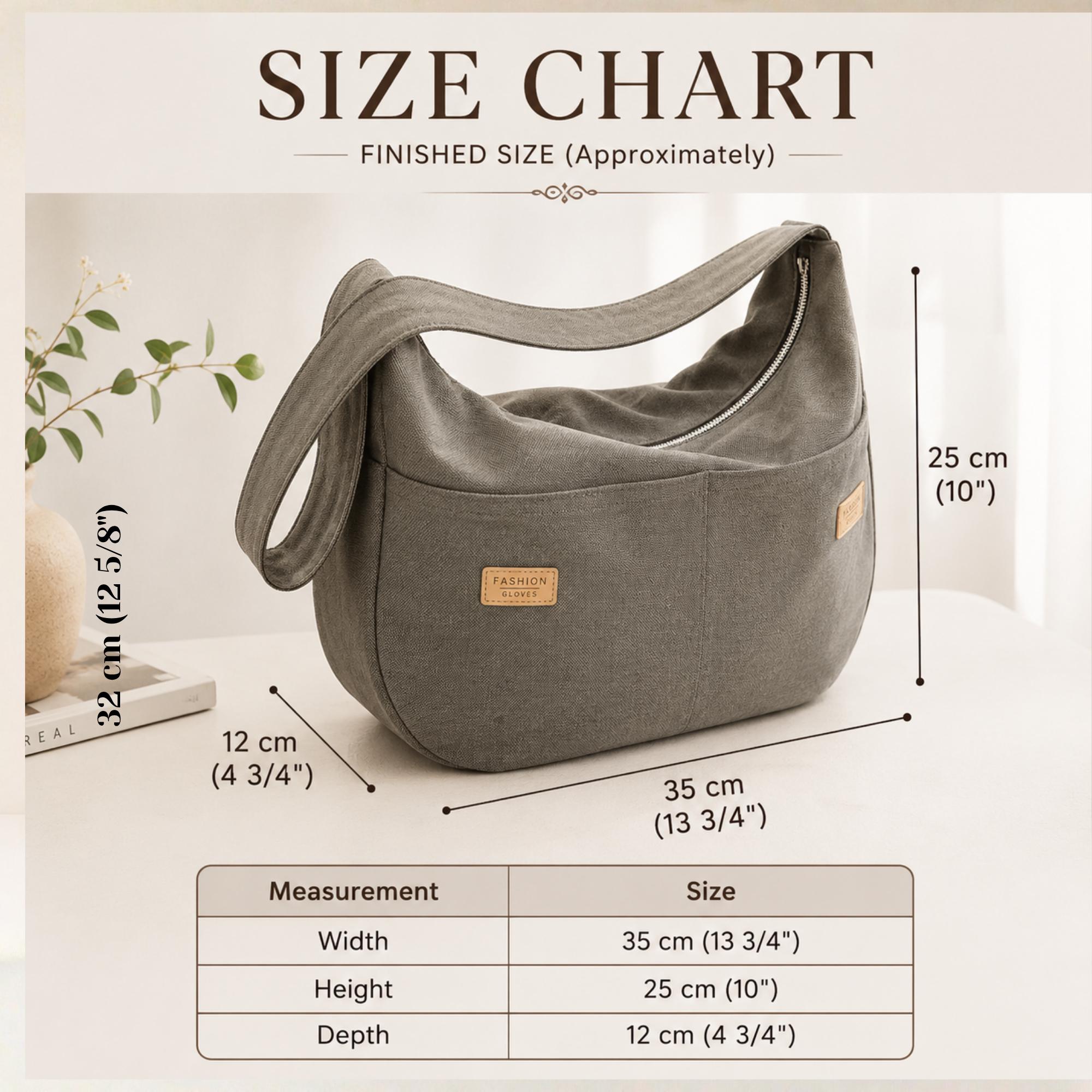 Shoulder Bag Sewing Pattern PDF | Slouchy Hobo Bag Pattern | Beginner ...