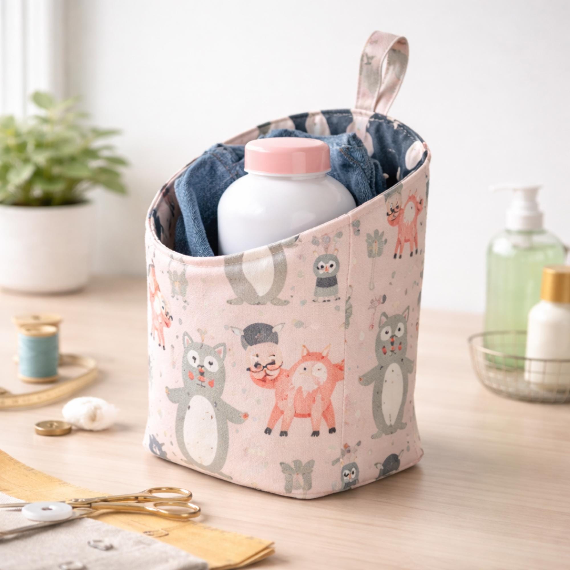 Storage Pod Sewing Pattern PDF | Hanging Fabric Organizer Basket ...