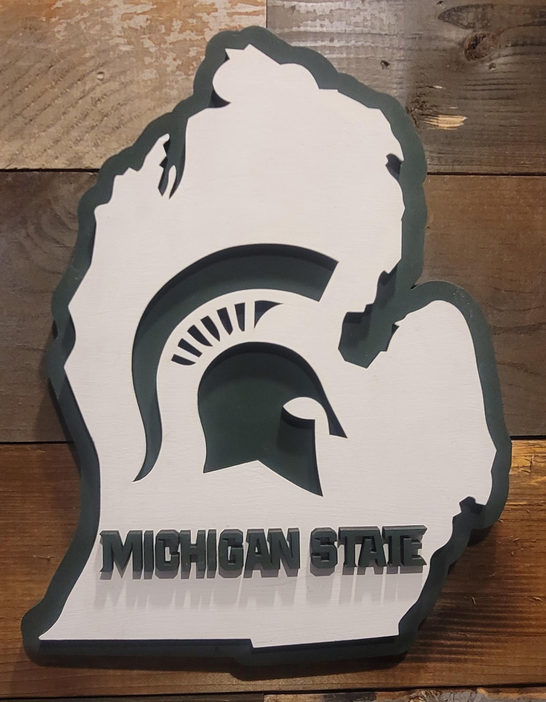 Michigan State Spartans Wood Sign, 3D Wall Art - Etsy