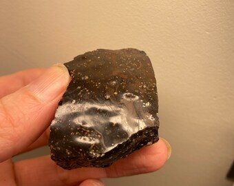 Rare Black Lightening Glass, Black Soil Fulgurite, Manifesting Stone High Grade