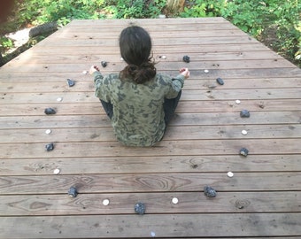 Manifestation Meditation Circle, 12 pieces of Fulgurite (lightening glass), the strongest Manifestation stone.