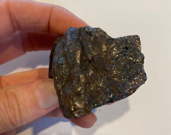Rare Black Fulgurite Lightening Glass, Black Soil Fulgurite, Manifesting Stone High Grade