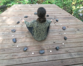 Manifestation Meditation Circle, 12 pieces of large Fulgurite (lightening glass), the strongest Manifestation stone.