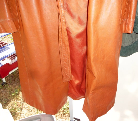 Vintage Full Length Leather Coat - image 2