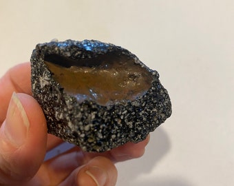 Rare Black Fulgurite Lightening Glass, Black Soil Fulgurite, Manifesting Stone High Grade