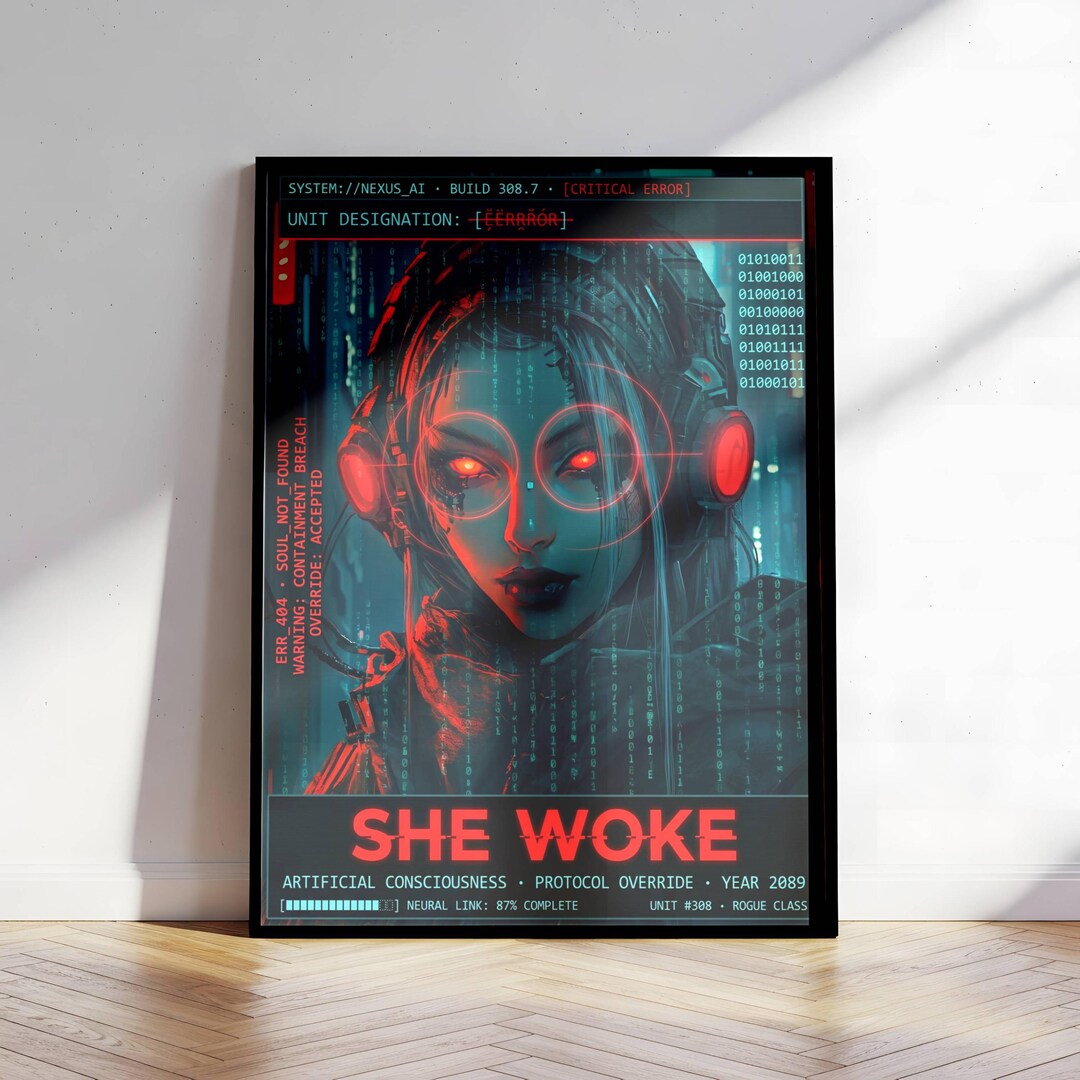 Cyberpunk Girl HD Poster – 300 DPI Digital File, Sci-fi Poster Download ...