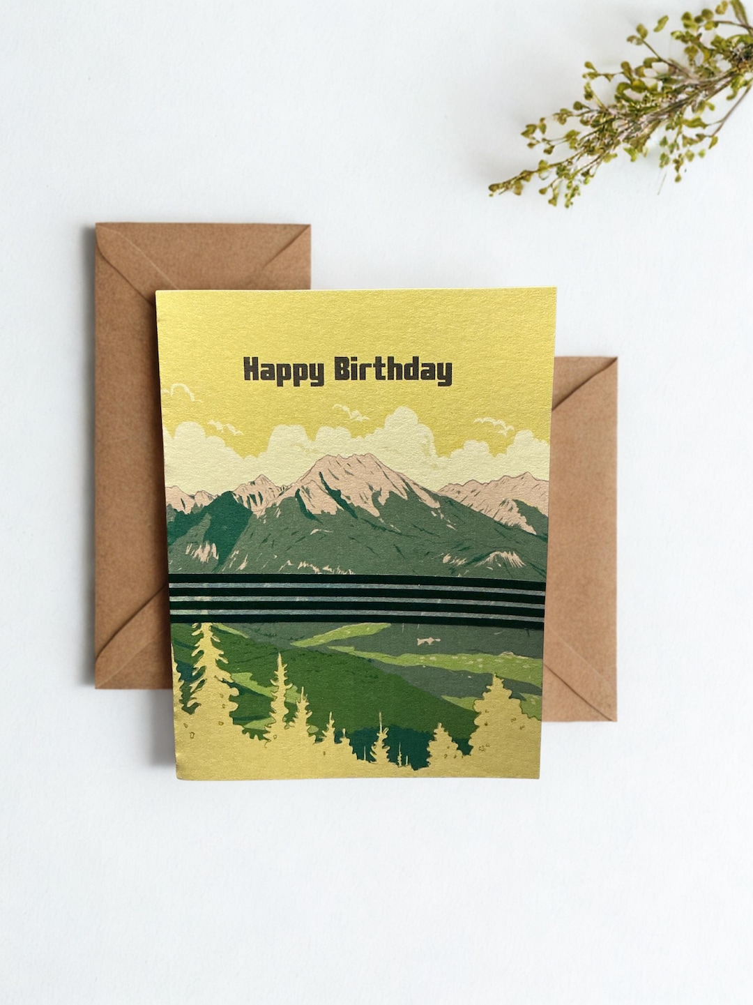 Handcrafted Birthday Card- Outdoor Design - Etsy