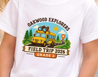 Grade 2 Field Trip 2026 Tee, School Bus Shirt, Classroom Group Tee, Elementary School Explorers Shirt