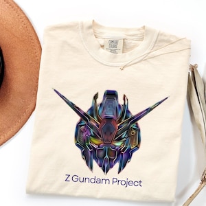 Zeta Gundam Project Graphic Tee, Mecha Robot Anime Shirt, Sci-Fi Fan Gift Bild 1