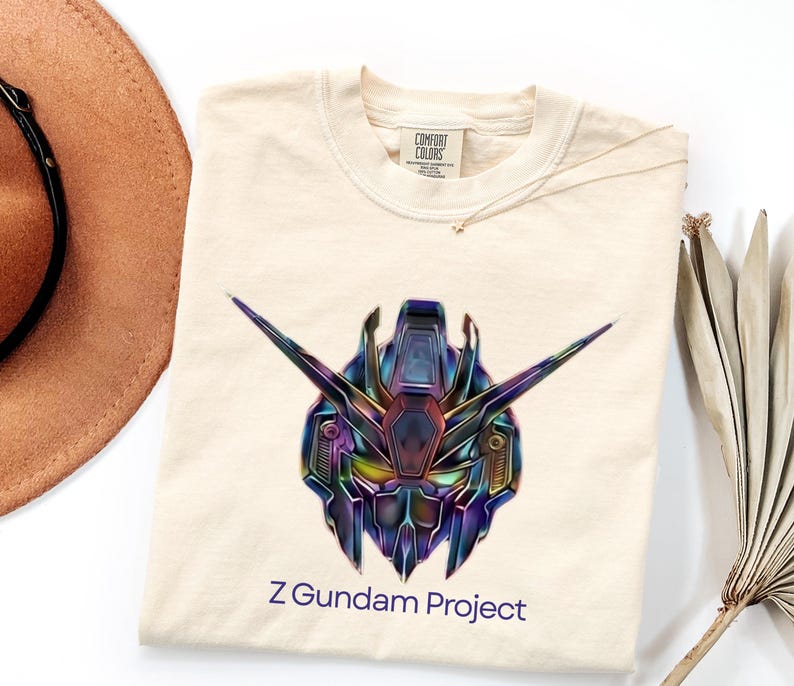 Zeta Gundam Project Graphic Tee, Mecha Robot Anime Shirt, Sci-Fi Fan Gift Bild 1