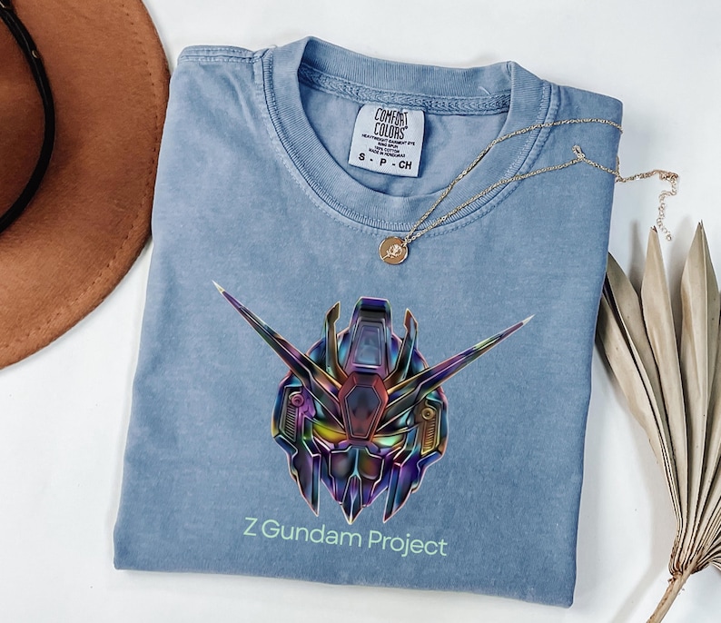 Zeta Gundam Project Graphic Tee, Mecha Robot Anime Shirt, Sci-Fi Fan Gift Bild 5