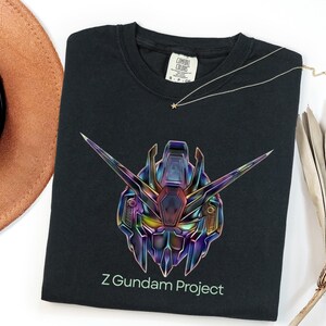 Zeta Gundam Project Graphic Tee, Mecha Robot Anime Shirt, Sci-Fi Fan Gift Bild 7