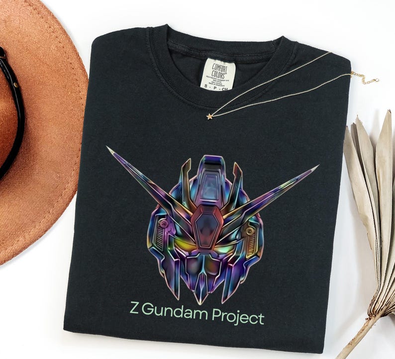 Zeta Gundam Project Graphic Tee, Mecha Robot Anime Shirt, Sci-Fi Fan Gift Bild 7