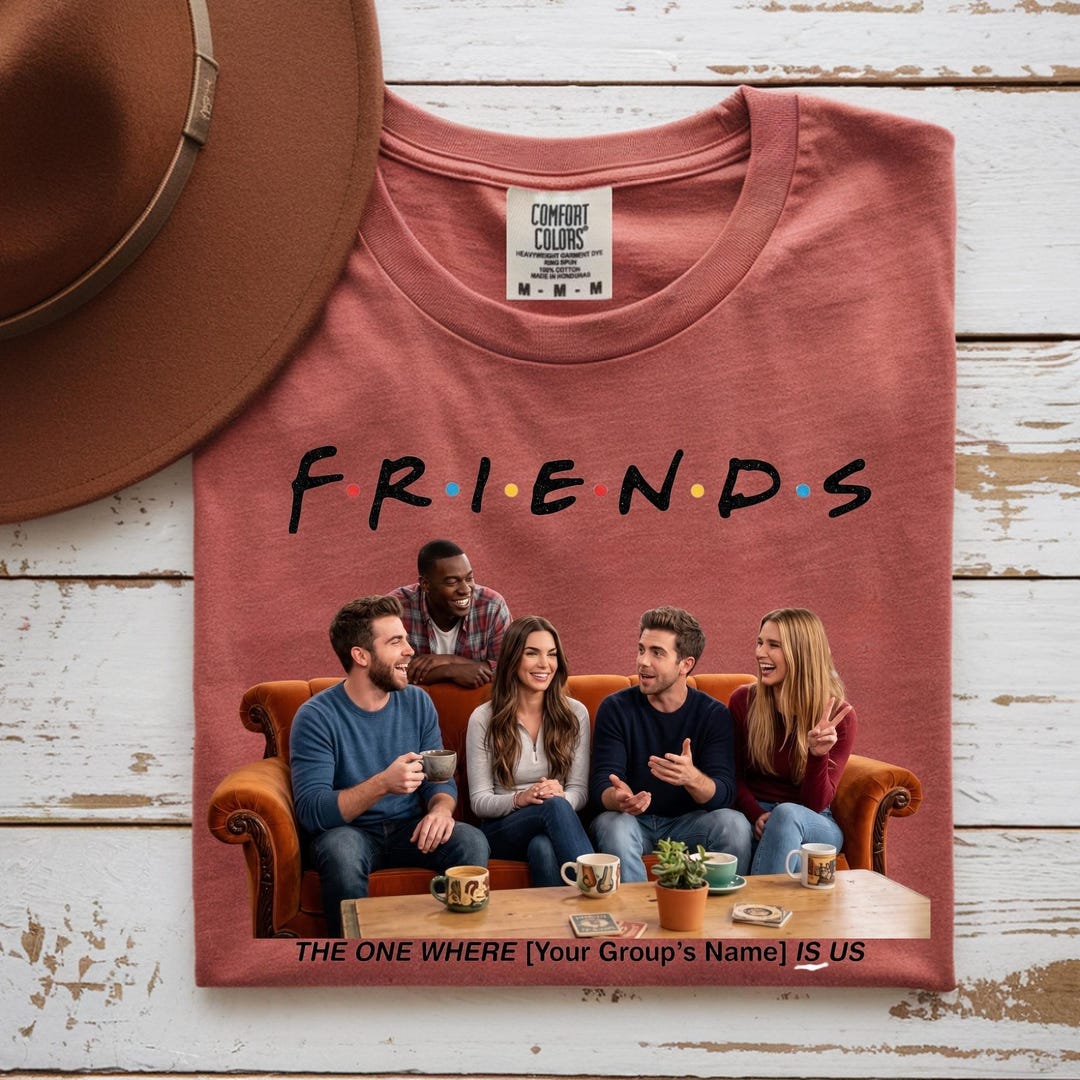 Custom Friends Style T-shirt - Personalized Best Friend Group Portrait ...