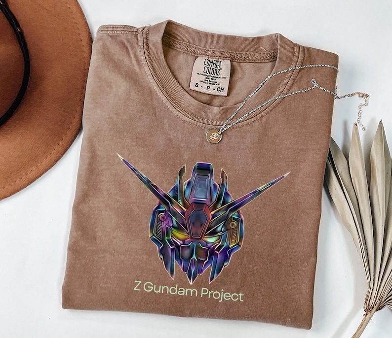 Zeta Gundam Project Graphic Tee, Mecha Robot Anime Shirt, Sci-Fi Fan Gift Bild 4