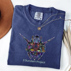Zeta Gundam Project Graphic Tee, Mecha Robot Anime Shirt, Sci-Fi Fan Gift Bild 2