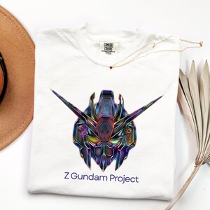 Zeta Gundam Project Graphic Tee, Mecha Robot Anime Shirt, Sci-Fi Fan Gift Bild 6