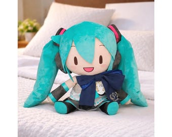 Hatsune Miku Plush, Bow Miku  Room Decor, Anime Plush Pillow Toy, Kawaii Plush Doll, 32cm Plushies, Birthdy Gift For Kids