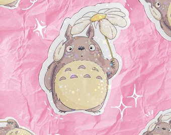 Hand-drawn Sparkling Totoro Sticker