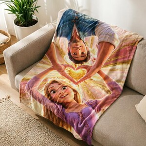 Coperta di Rapunzel, coperta Disney Princess Rapunzel - L'intreccio della torre, coperta di Flynn Rider, coperta regalo Disney Princess per bambina e bambino