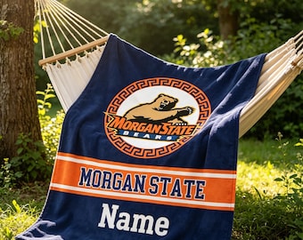 Personalized Morgan State Blanket Soft Throw, Grad Alumni Gift, Game Day & Dorm Throw