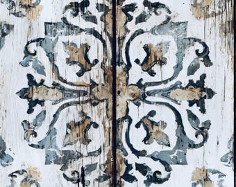 Mediterranean Tile Backsplash, Decorative Ceramic Tile, Spanish Kitchen Tile, Bathroom Wall Tile, Vintage Pattern- Z7