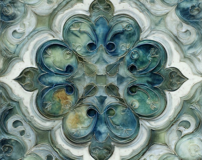 Kiln Fired Decorative Ceramic Tile, Patterned Backsplash Tile, Luxury Wall Tile, Kitchen and Bathroom Tile, Designer Decorative Tile Z1q