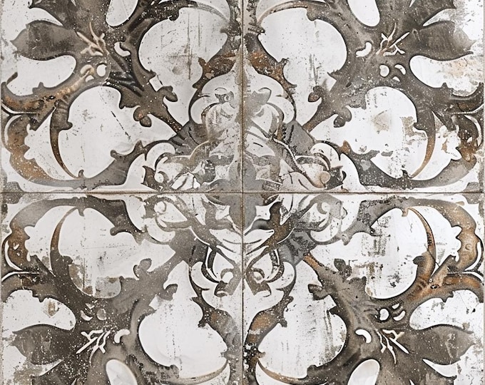 Kiln Fired Decorative Tile, Luxury Patterned Ceramic Backsplash, Kitchen Bathroom Wall Tile, Designer Artisan Home Decor T103