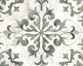 Mediterranean Tile Backsplash, Decorative Ceramic Tile, Spanish Kitchen Tile, Bathroom Wall Tile, Vintage Pattern-T165