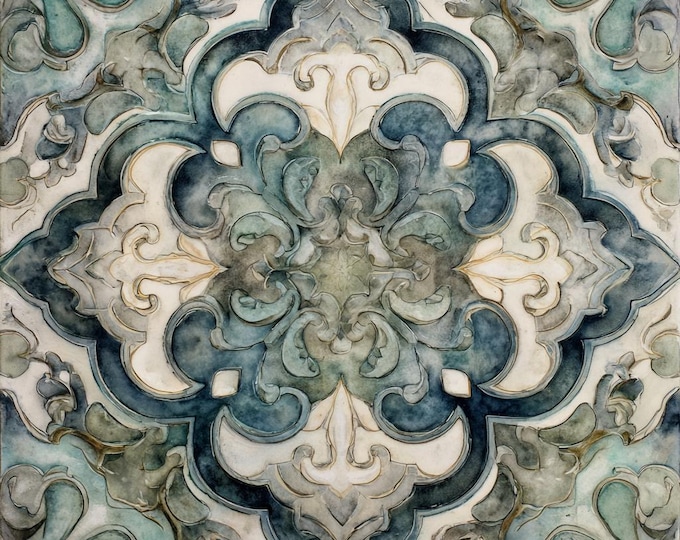 Kiln Fired Decorative Tile, Luxury Patterned Ceramic Backsplash, Kitchen Bathroom Wall Tile, Designer Artisan Home Decor Velora (TM)