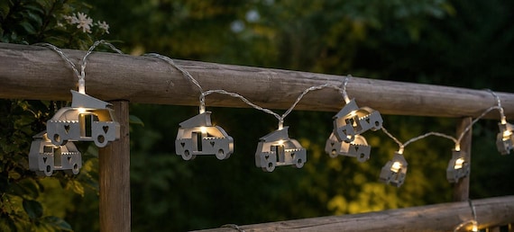 Camper Van Lichterkette LED | LED warmweiß | Vanlife Deko | Geschenk für Camper | Batteriebetrieb mit Timer | Wohnmobil Deko