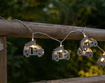 Luci a stringa LED per furgoni/camper - Bianco caldo - Decorazioni per campeggio - Regalo per campeggiatori - Funzionamento a batteria - Decorazioni per vanlife