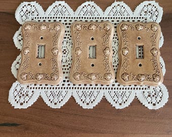 Decorative Vintage Ceramic Light Switch Cover Plate, Decorative Wall Plate