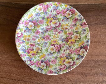 Vintage floral plate by James Kent Du Barry, Victorian style, 1950s - Vintage floral plate by James Kent Du Barry, Victorian style