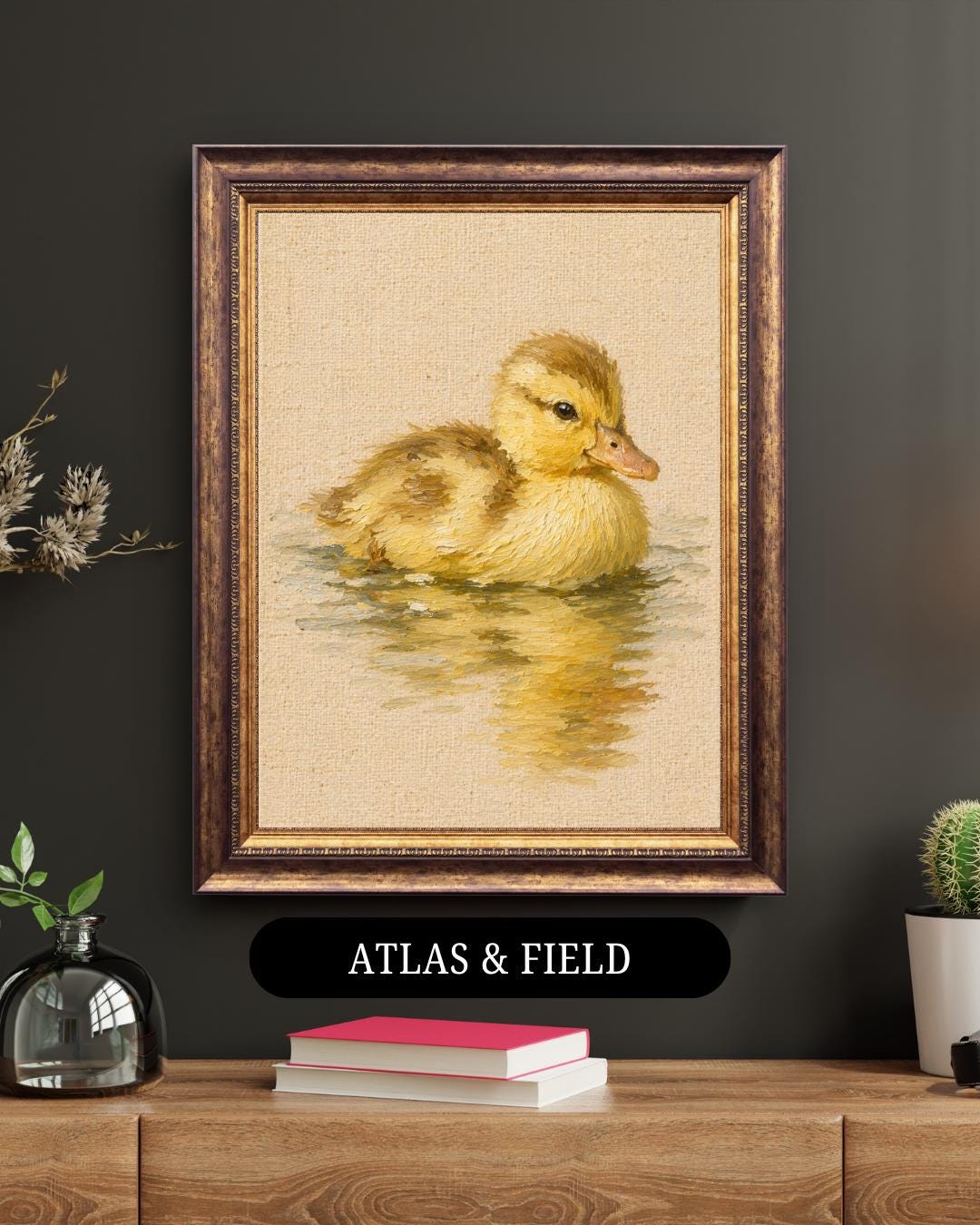 Vintage Duckling Print | Baby Duck Wall Art | Spring Nursery Decor ...