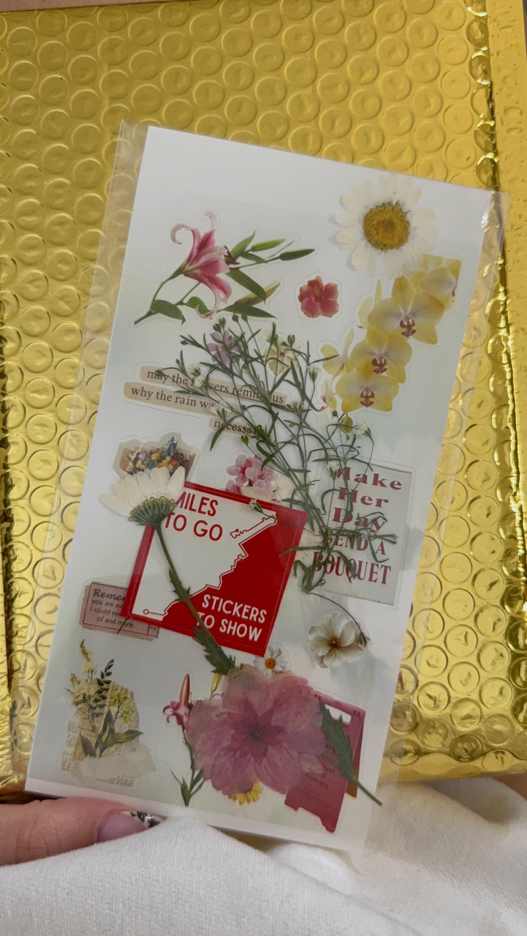 In Full Bloom Floral Sticker Sheet | Garden, Journal, Planner, Laptop ...