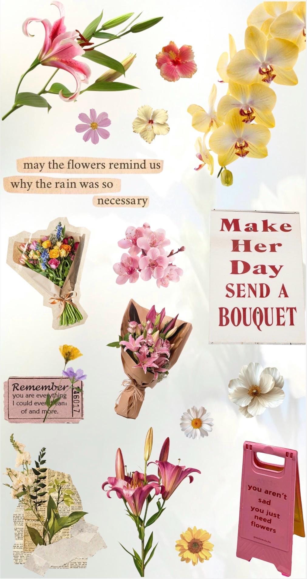 In Full Bloom Floral Sticker Sheet | Garden, Journal, Planner, Laptop ...