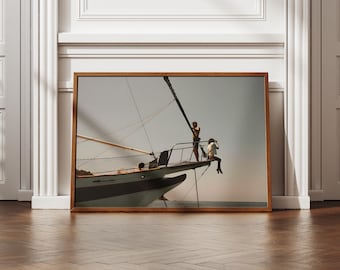 Lámina de barco de lujo, arte mural de yate, láminas fotográficas, arte mural de calidad museística, lámina de arte fotográfico, arte mural de verano