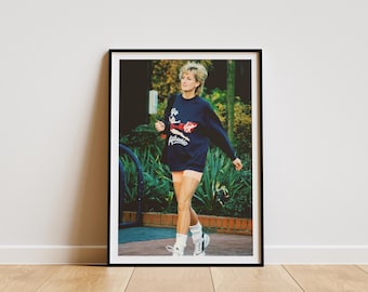Póster de estilo casual de la princesa Diana, láminas fotográficas, impresión artística fotográfica de alta calidad, decoración de pared para baño, impresión fotográfica con calidad de museo.