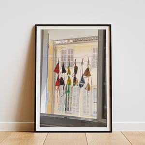 Colorful Bikinis Print, Summer Coastal Poster, Vintage Print, Photography Prints, Museum Quality Photo Print, Beach House Poster