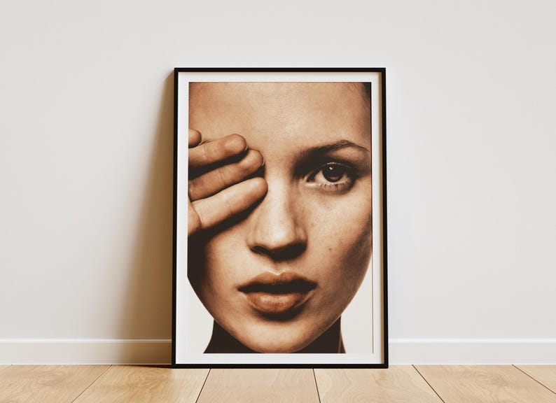 Kate Moss Photo Print, Vintage Print, Photography Prints, High Quality Photo Art Print, Bathroom Wall Art , Kitchen Wall Art image 1