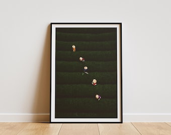Póster de plantación de té, lámina fotográfica artística, decoración de pared para baño, láminas fotográficas, lámina fotográfica artística de calidad de museo, lámina fotográfica de naturaleza